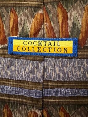 Vintage Stonehenge Cocktail Collection Silk Tie Beer Microscope 3.75"